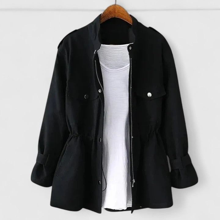 Women's Safari Coat Long Sleeve Elegant