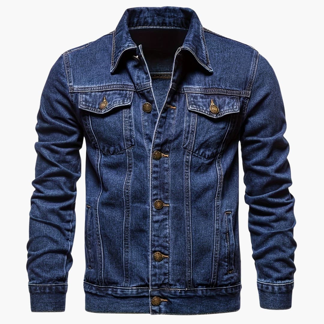 Stylish Men's Slim Fit Denim Jacket
