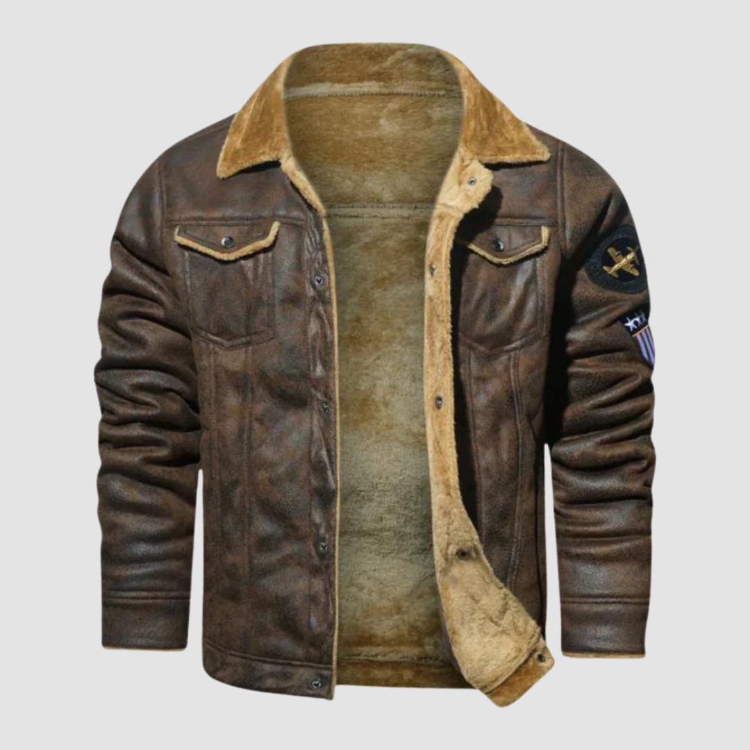Winter jacket bomber style fleece lined