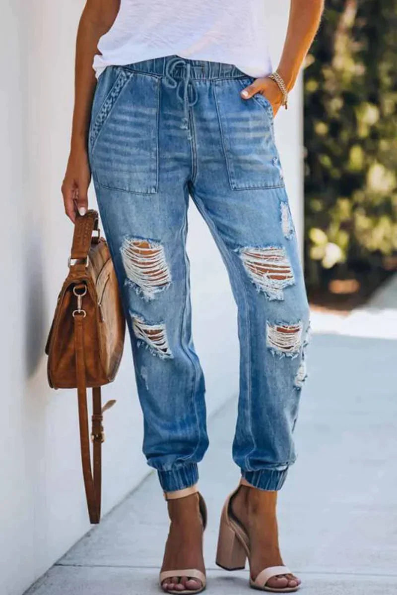 Bequeme Sommerjeans Stretch Bund - IdealeKleiden