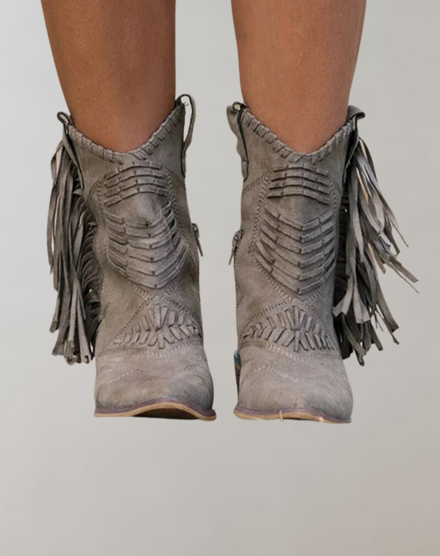 Stylish Boots With Fringe Details