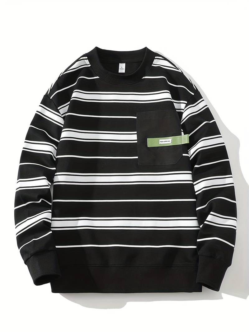 Stylish Striped Pullover for Men Modern