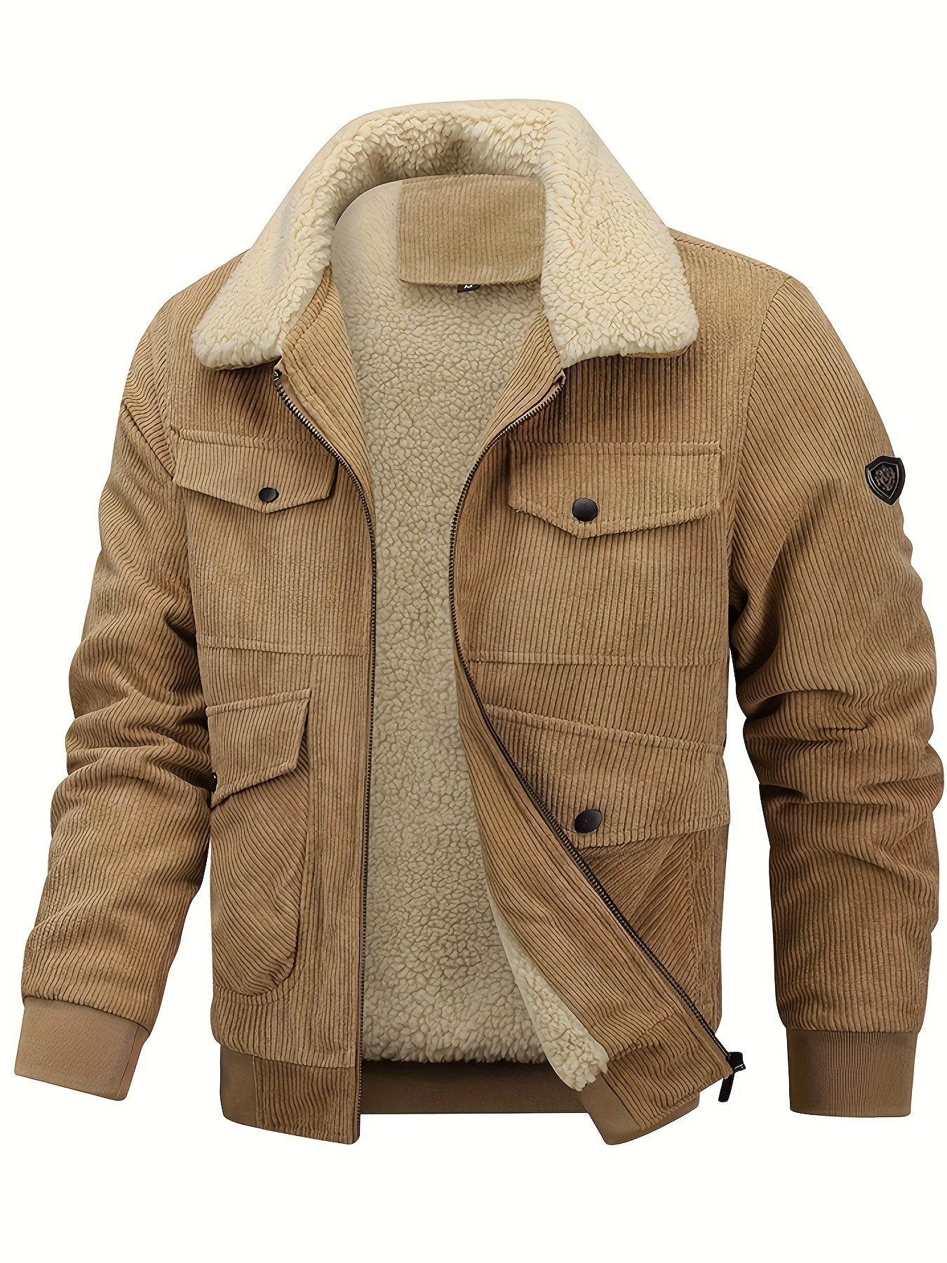 Robust Winter Jacket Cord Fleece Insulation