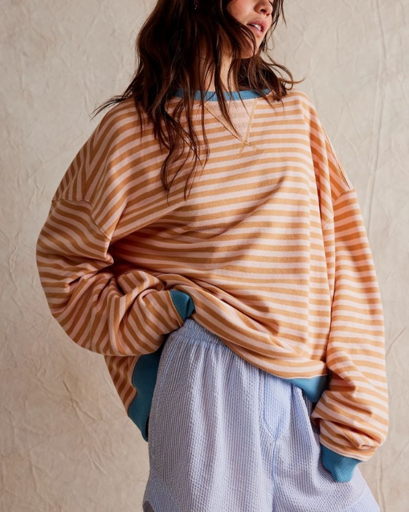 Oversized Striped Sweater Comfortable