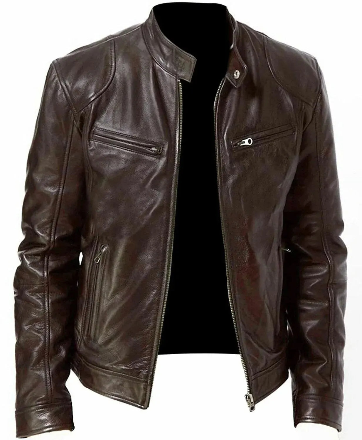 Men's Robust Leather Biker Jacket