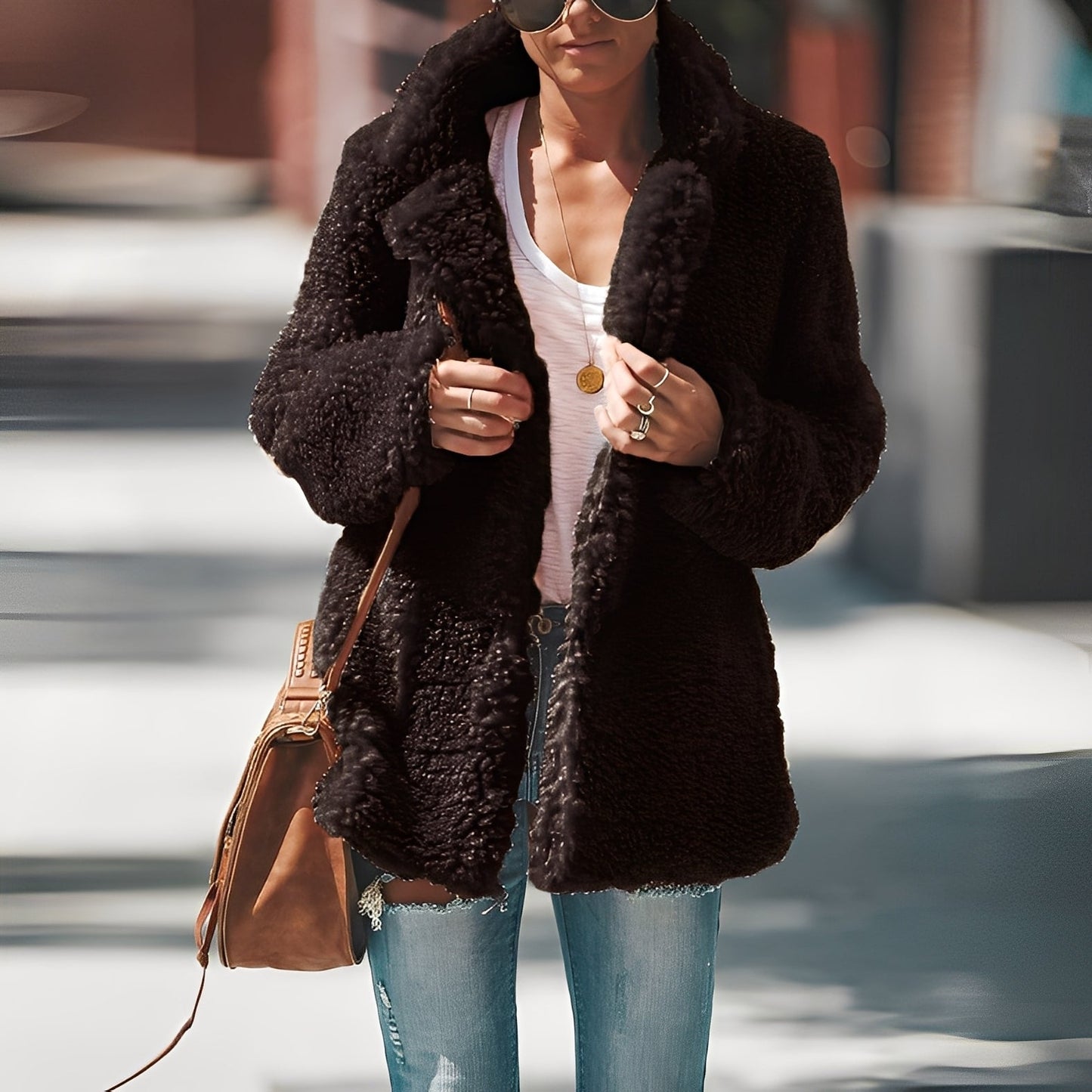 Women's Modern Style Warm Fleece Jacket