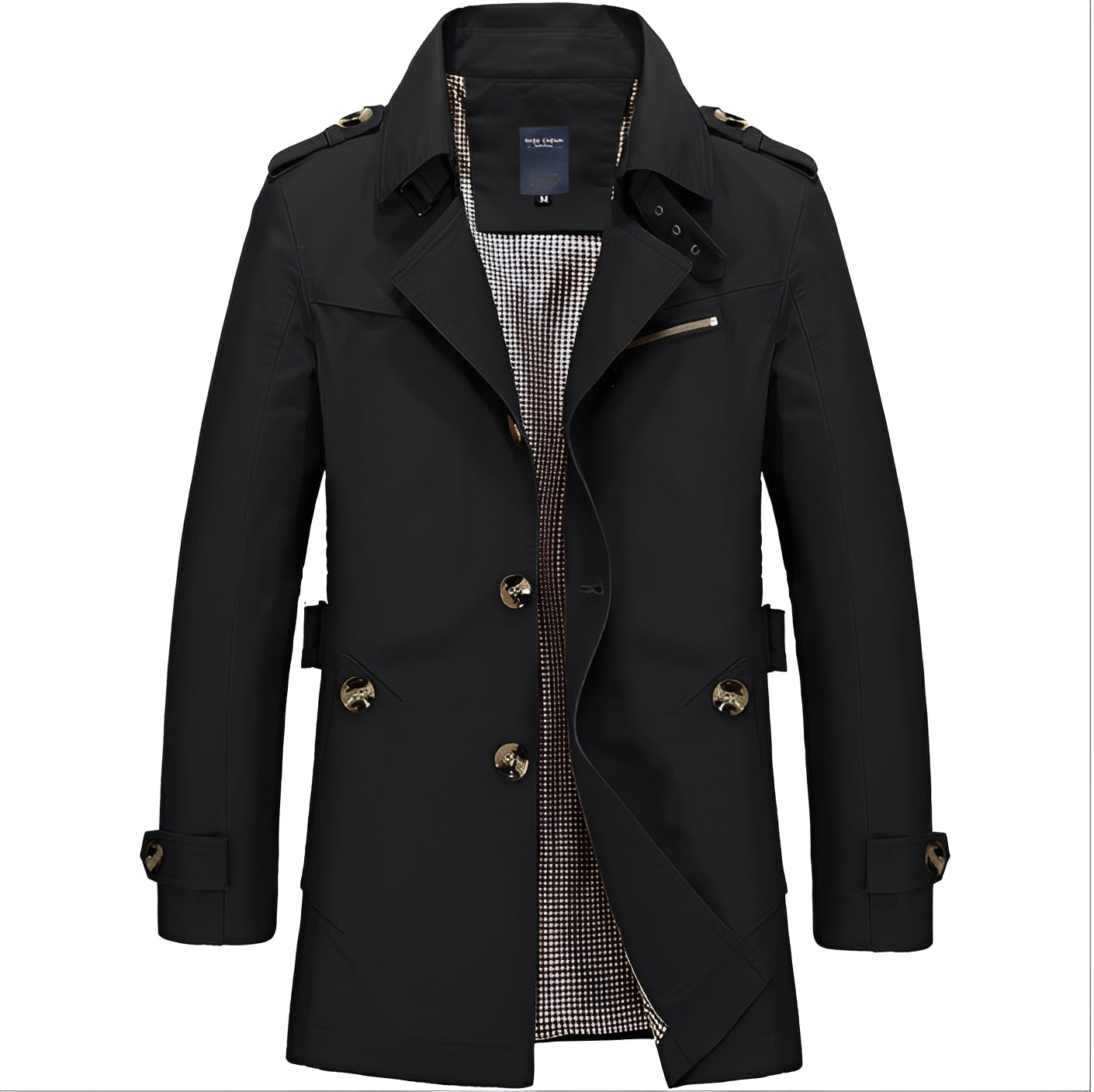 Stylish Men's Trench Coat Windbreaker