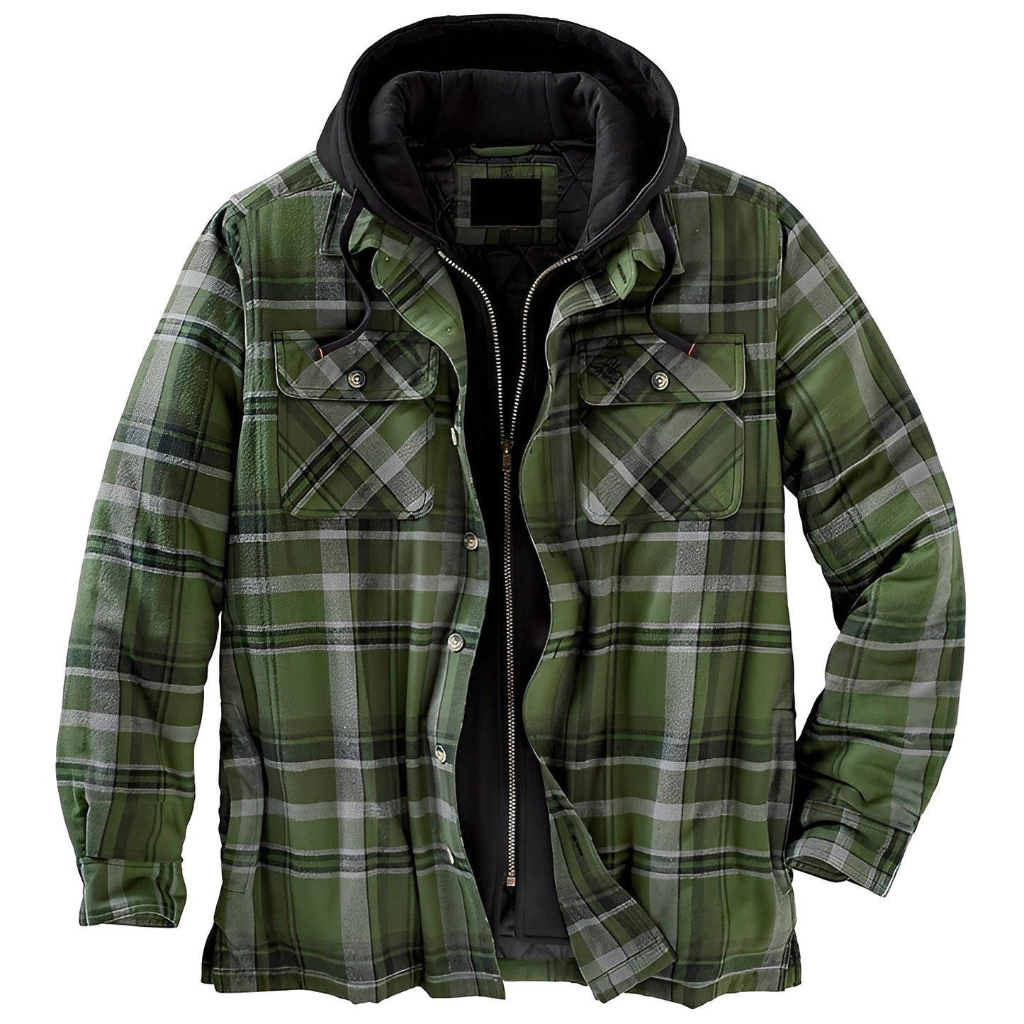 Men's Plaid Flannel Jacket Casual Style