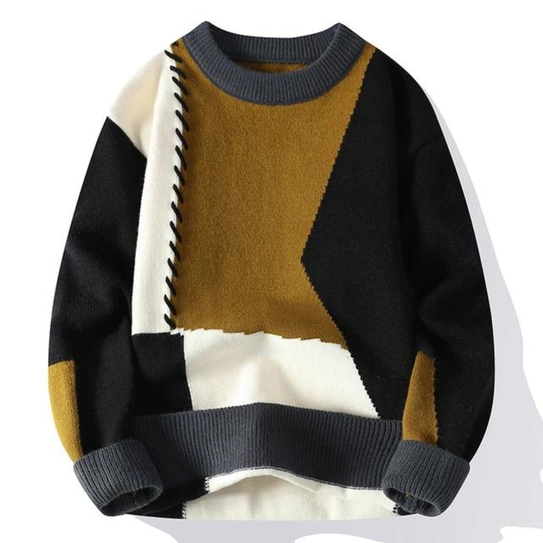 Fashionable Knitted Pullover Men's Designer Look