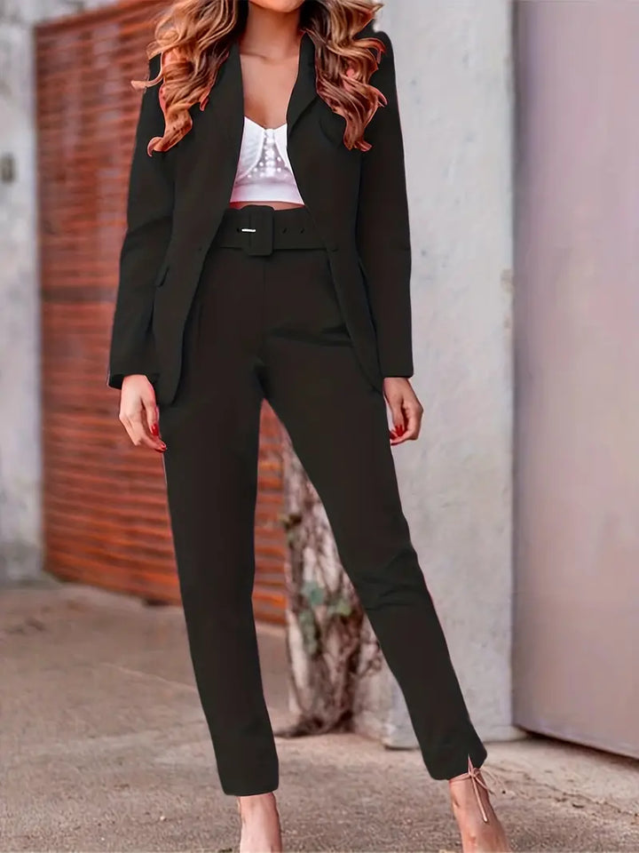 Elegant Business Outfit Blazer Trousers