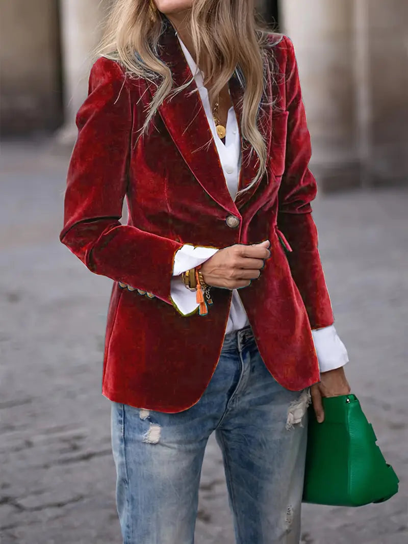 Elegant women's jacket velvet look