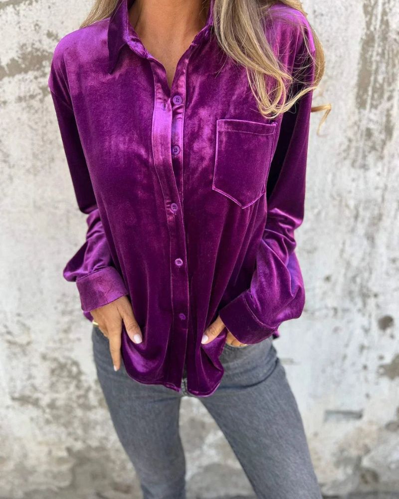 Luxury Blouse Velvet Elegant