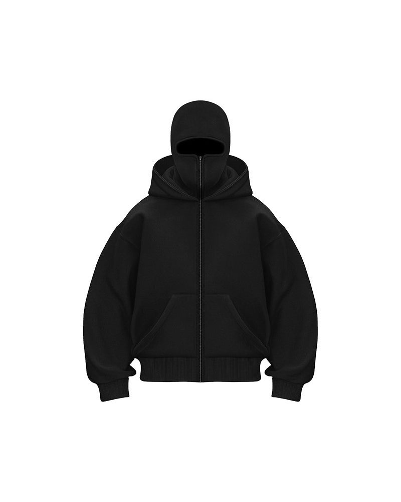 Hooded Jacket Warm Double Hood Zipper