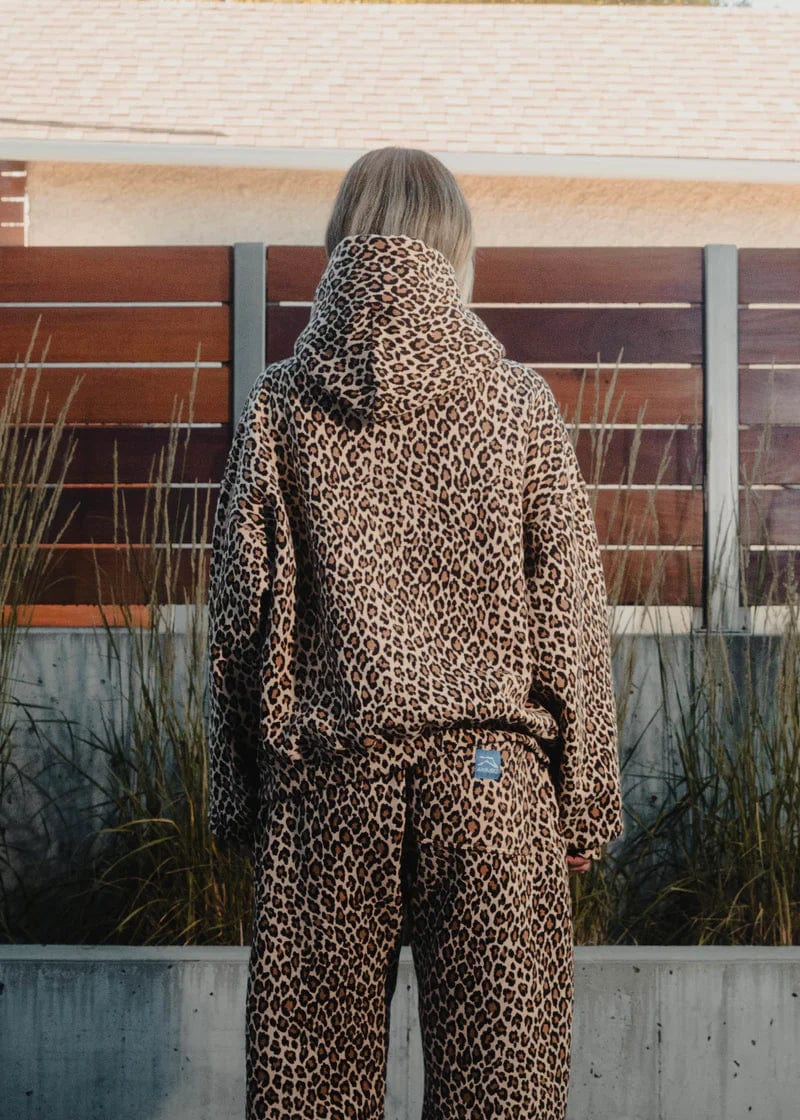 Lässiger Kapuzenpullover Leopardenmuster Trendy Style - IdealeKleiden