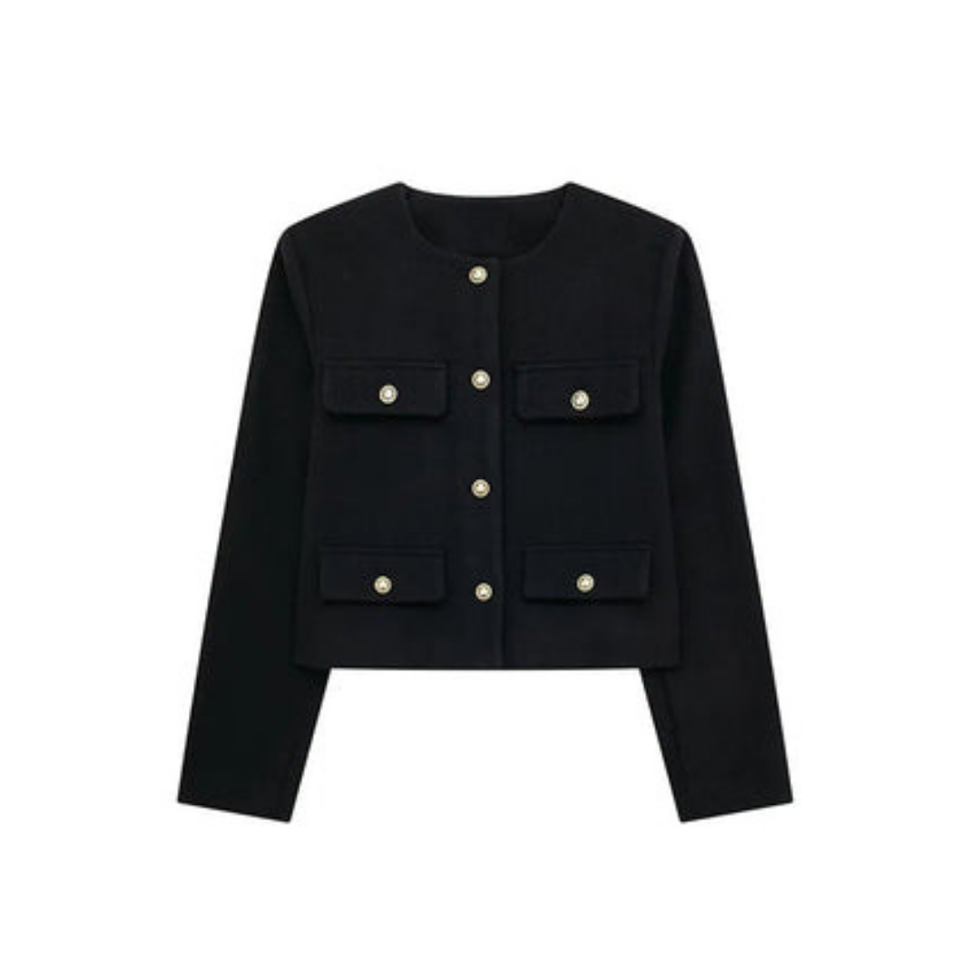 Elegant Women's Blazer Long-Sleeved Vintage Style