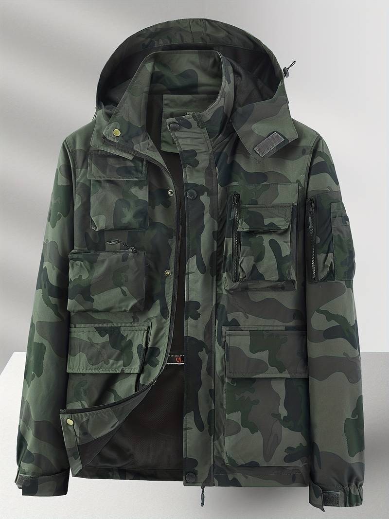 Taktische Herrenjacke Camouflage Cargo Style - IdealeKleiden