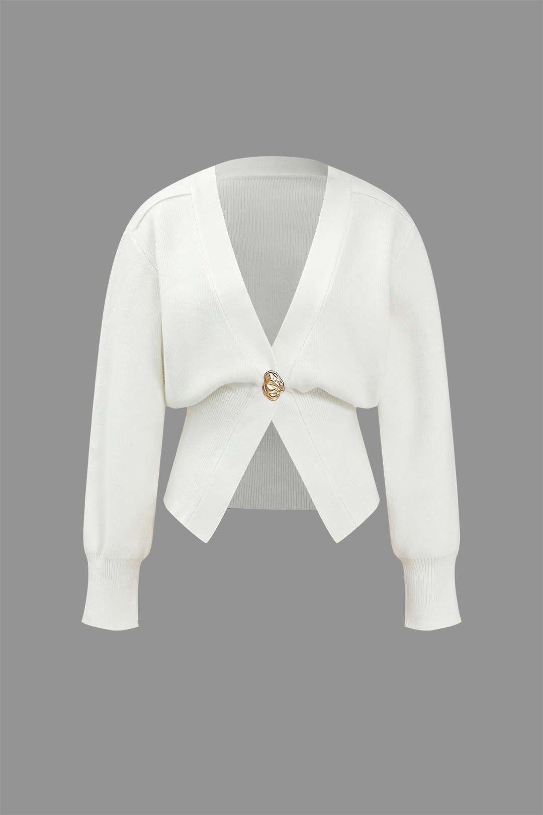 Damen Pullover Cardigan V-Ausschnitt Modern