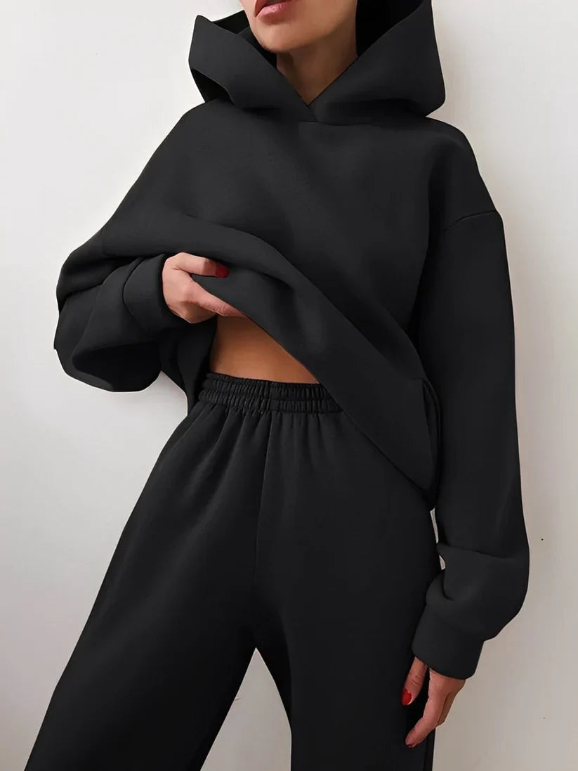 Women's Soft Pastel Hooded Tracksuit