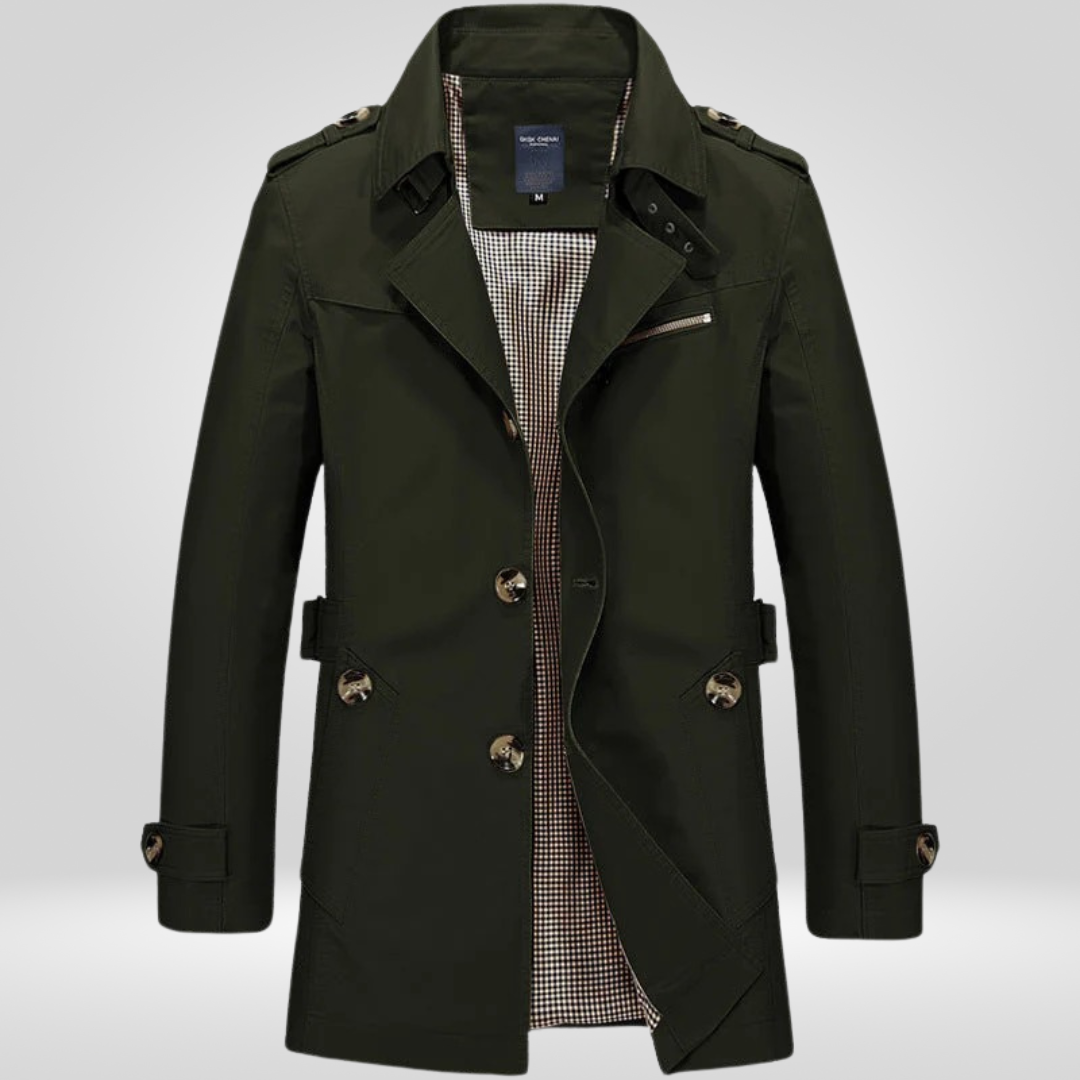 Men's Classic Long Trench Coat