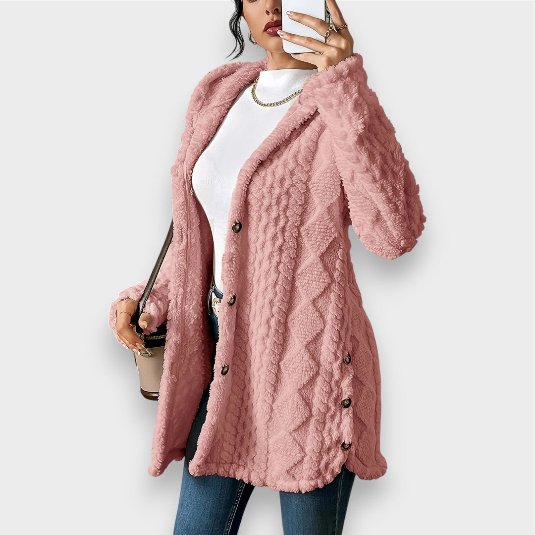 Soft Plush Pullover Hoodie Cardigan for Women