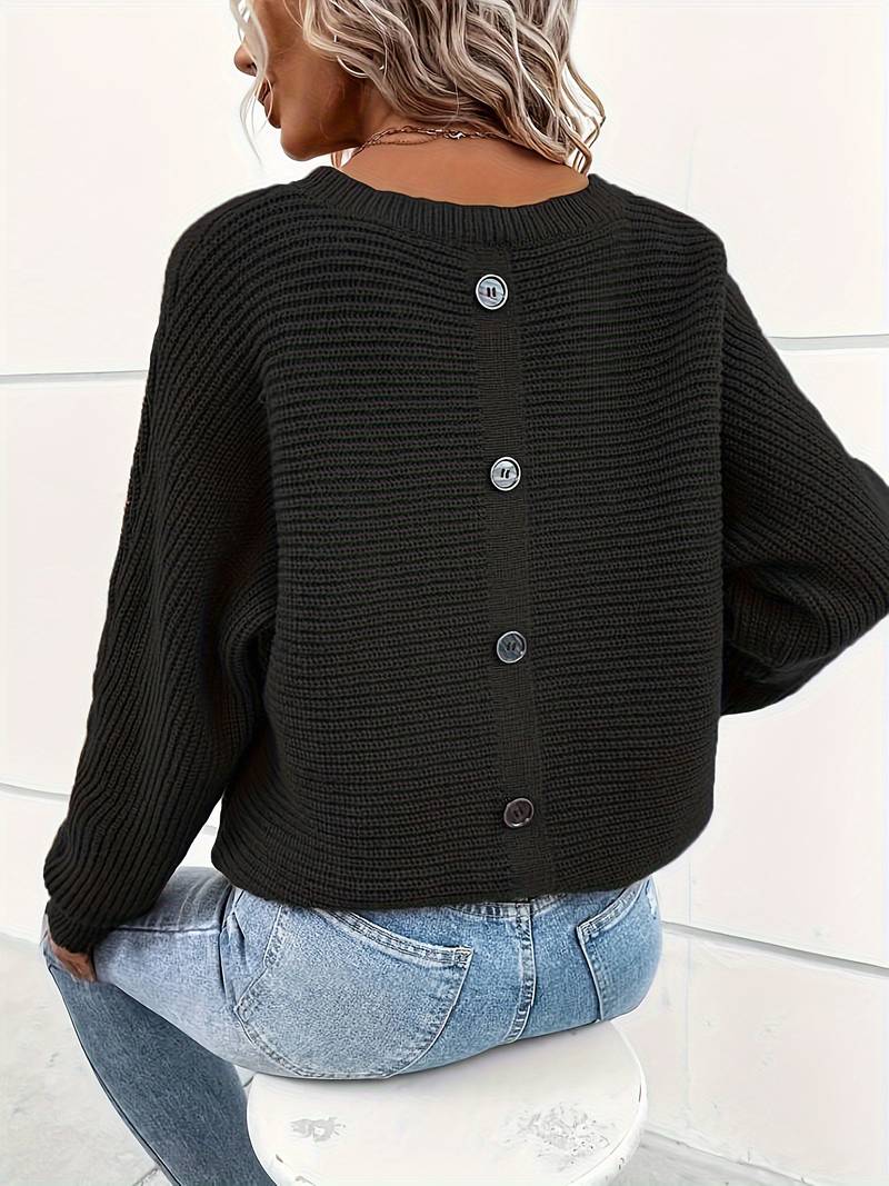 Elegant Crew Neck Sweater Spring Trend