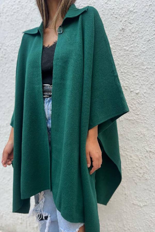 Casual Cardigan Jacket with Button and Hood