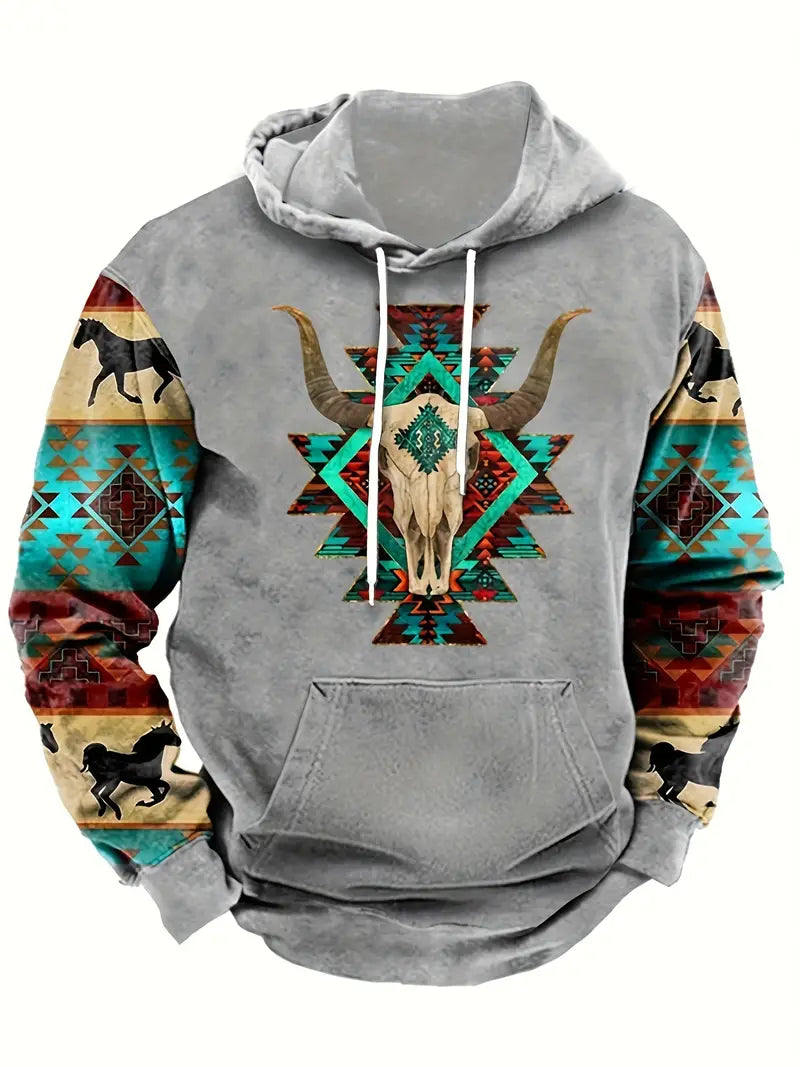 Men's Hoodie Ethnic Pattern Trendy