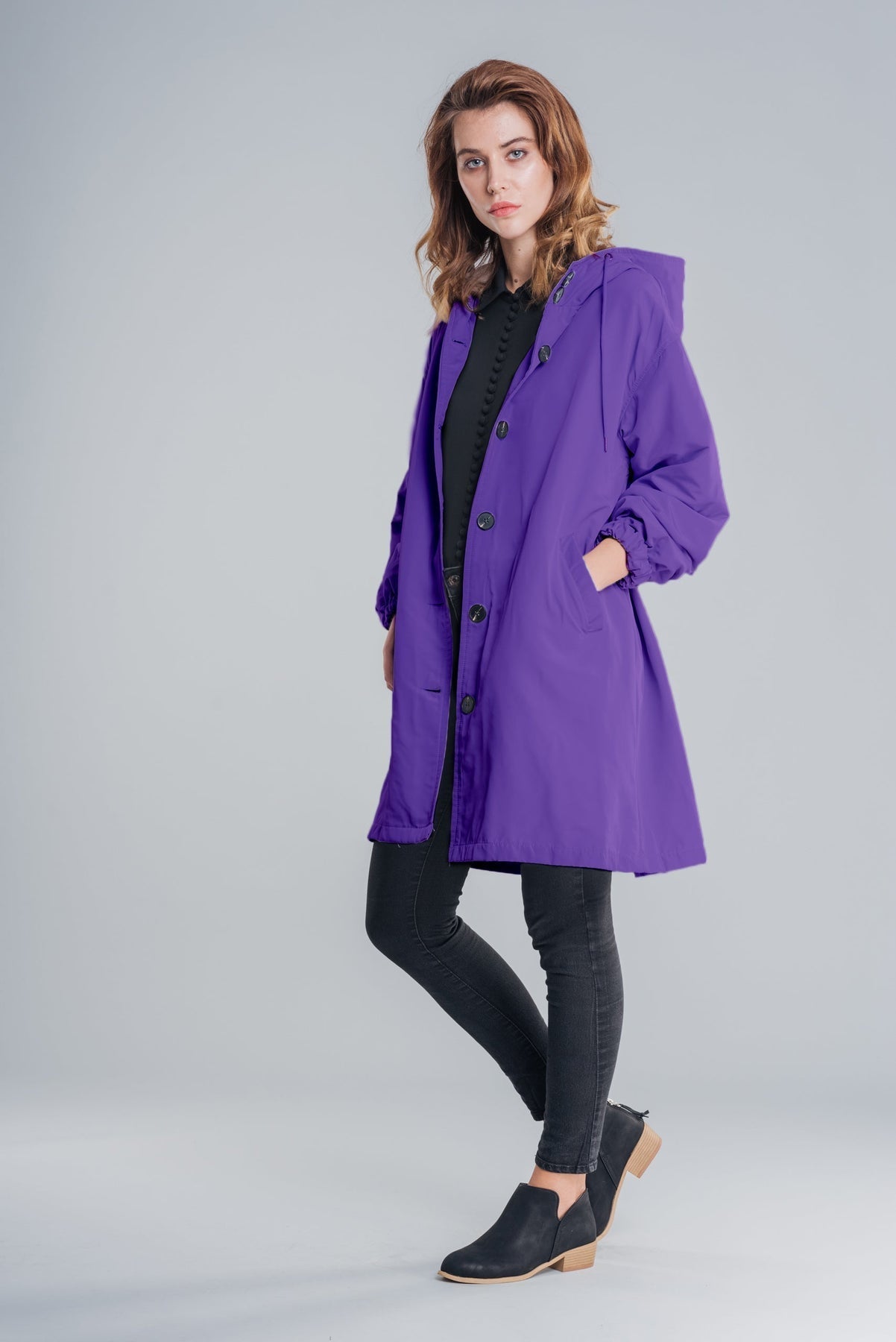 Plus Size Women's Waterproof Windproof Outdoor Rain Jacket