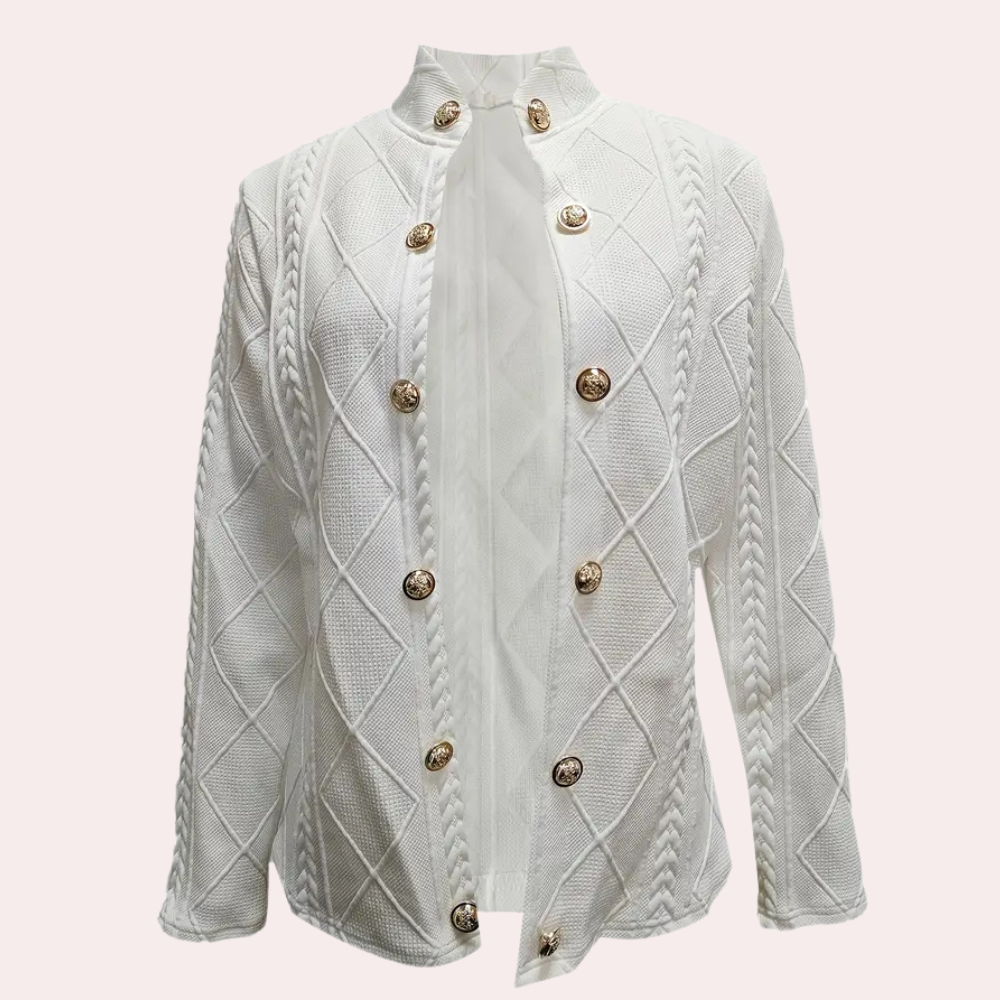 Elegant Women's Winter Coat with Buttons
