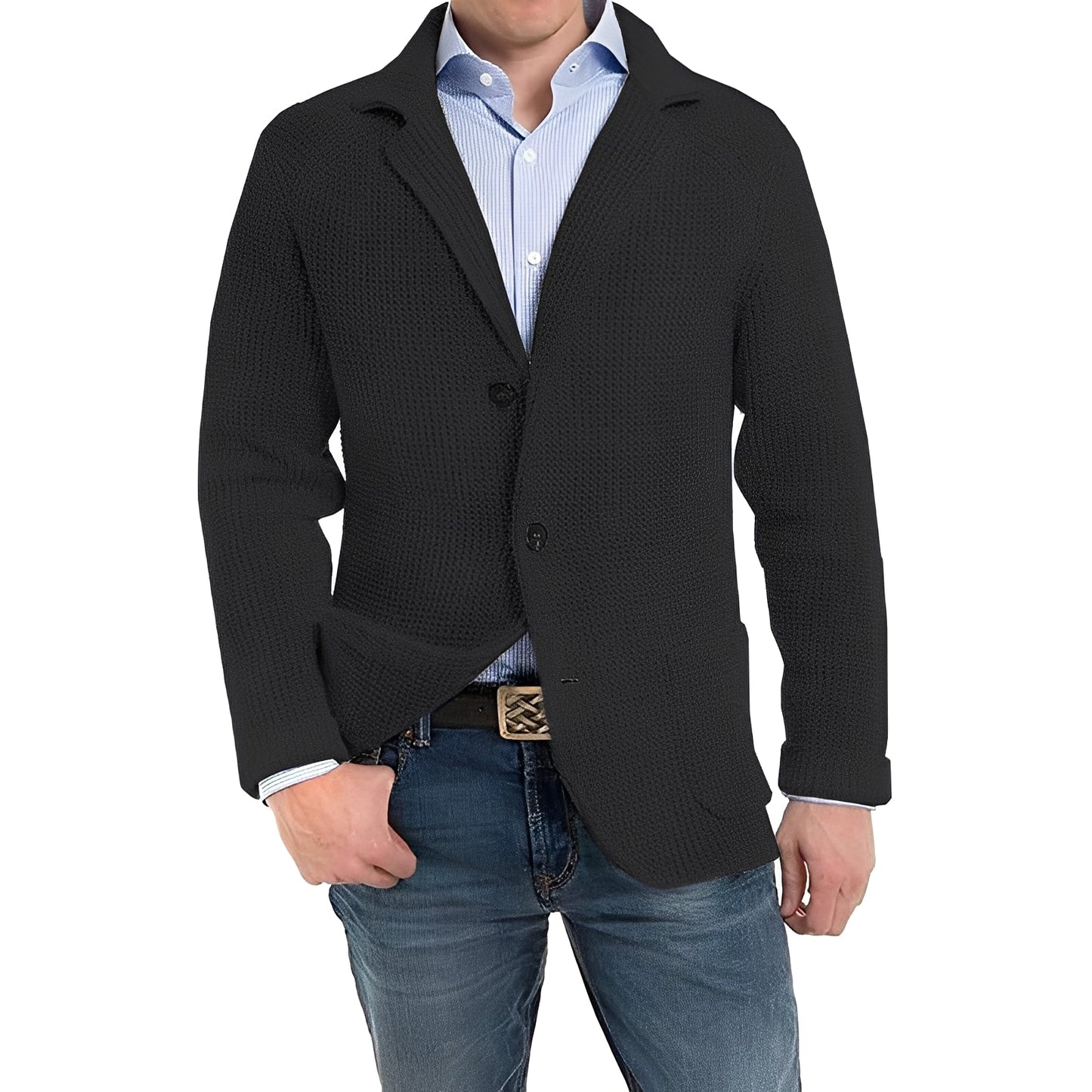 Stylish men's jacket with flap pockets