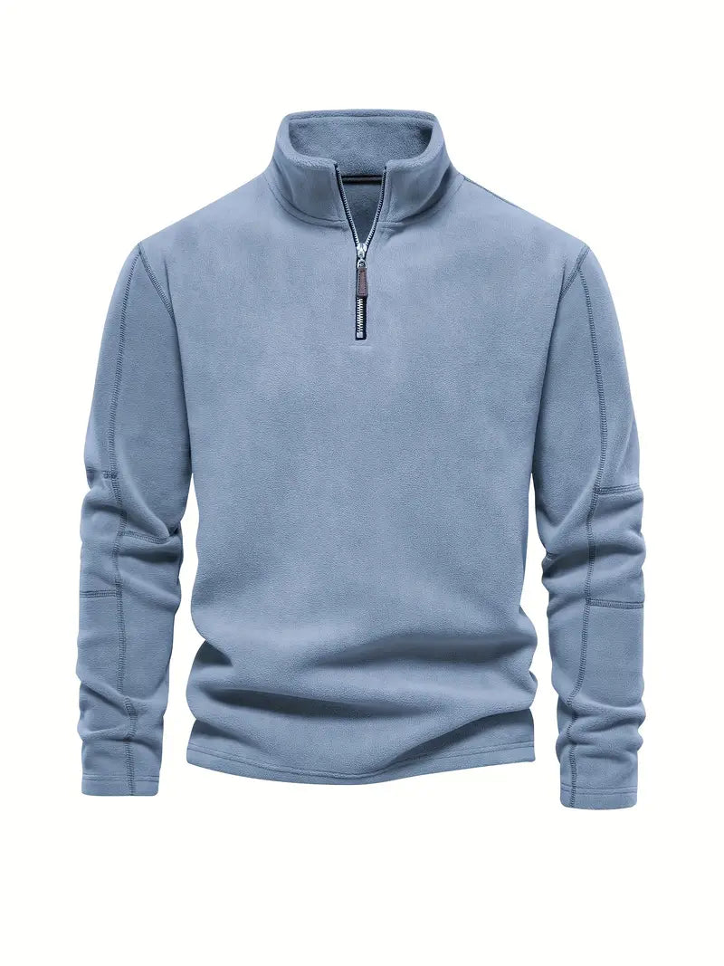 Cord Half-Zip Sweater Modern Style