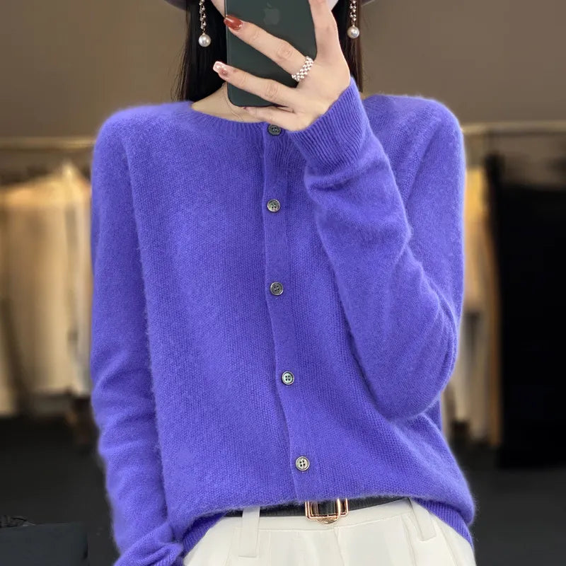 Women's Wool Cardigan Soft Stylish Autumn Winter