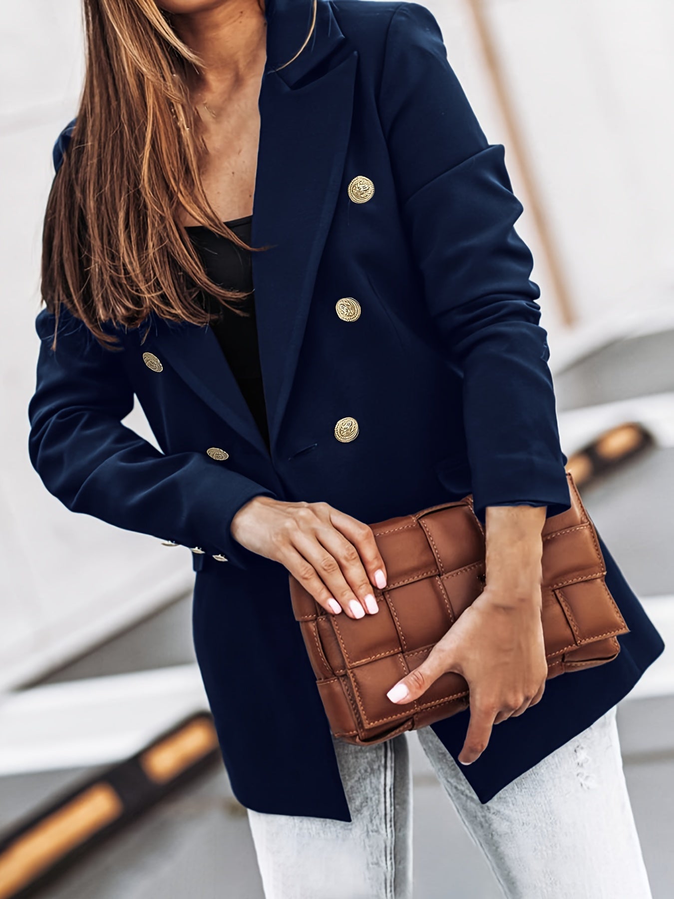 Isabella Women's Blazer Modern Double-Button Design