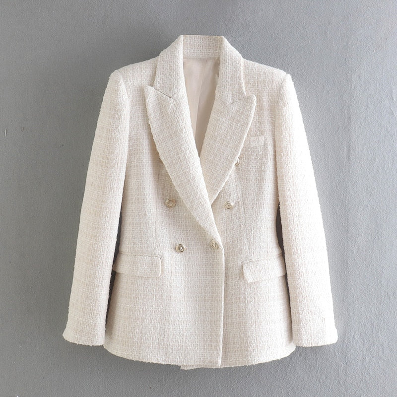 Elegant Women's Double-Breasted Jacket