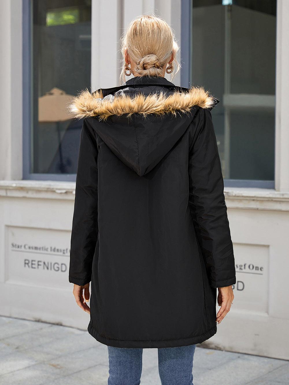 Stylische Steppjacke Kapuzenparka Sportlich - IdealeKleiden