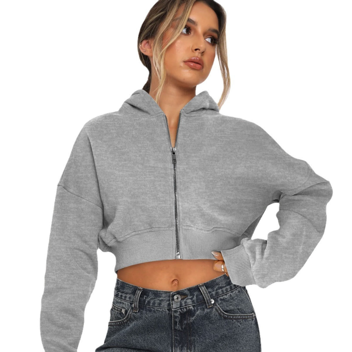 Weiche Fleece-Jacke mit Reißverschluss