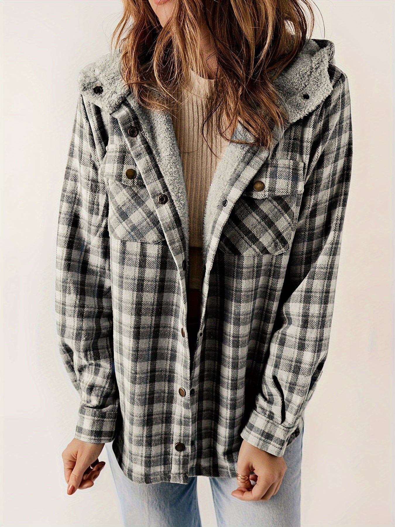 Soft winter jacket velvet lining hood