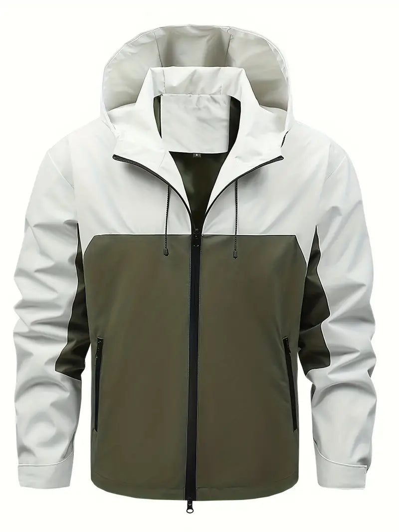 Lässige Windjacke Kapuze Sportlich - IdealeKleiden