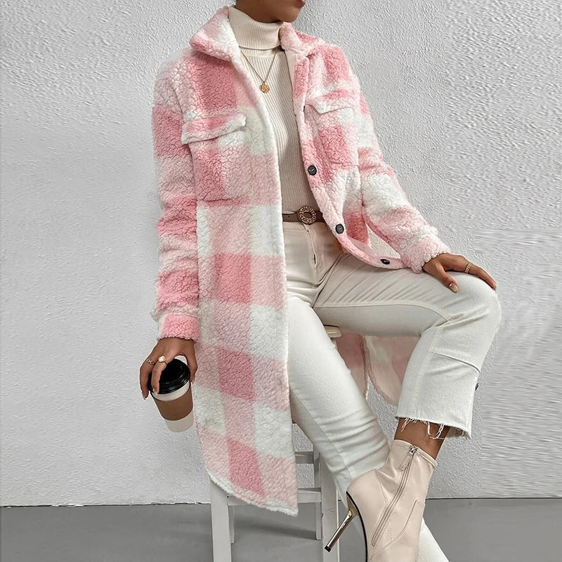 Cozy Overshirts | Plaid Fleece Shirt for Women