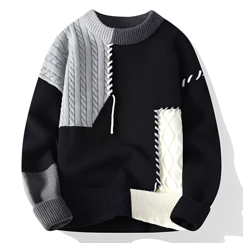 Men's Pullover Patchwork Stylish Warm