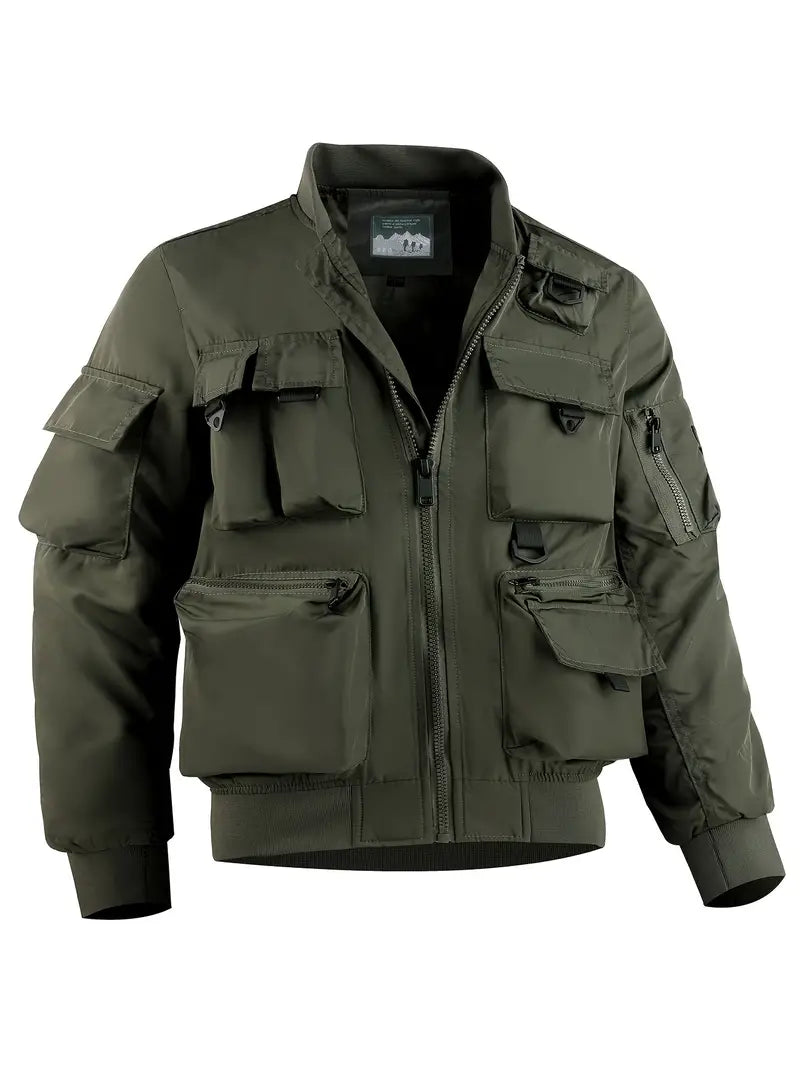 Men's Cargo Jacket Multi-Pocket Functional