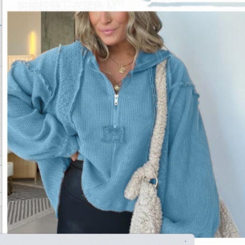 Autumn Sweater Irregular Hem