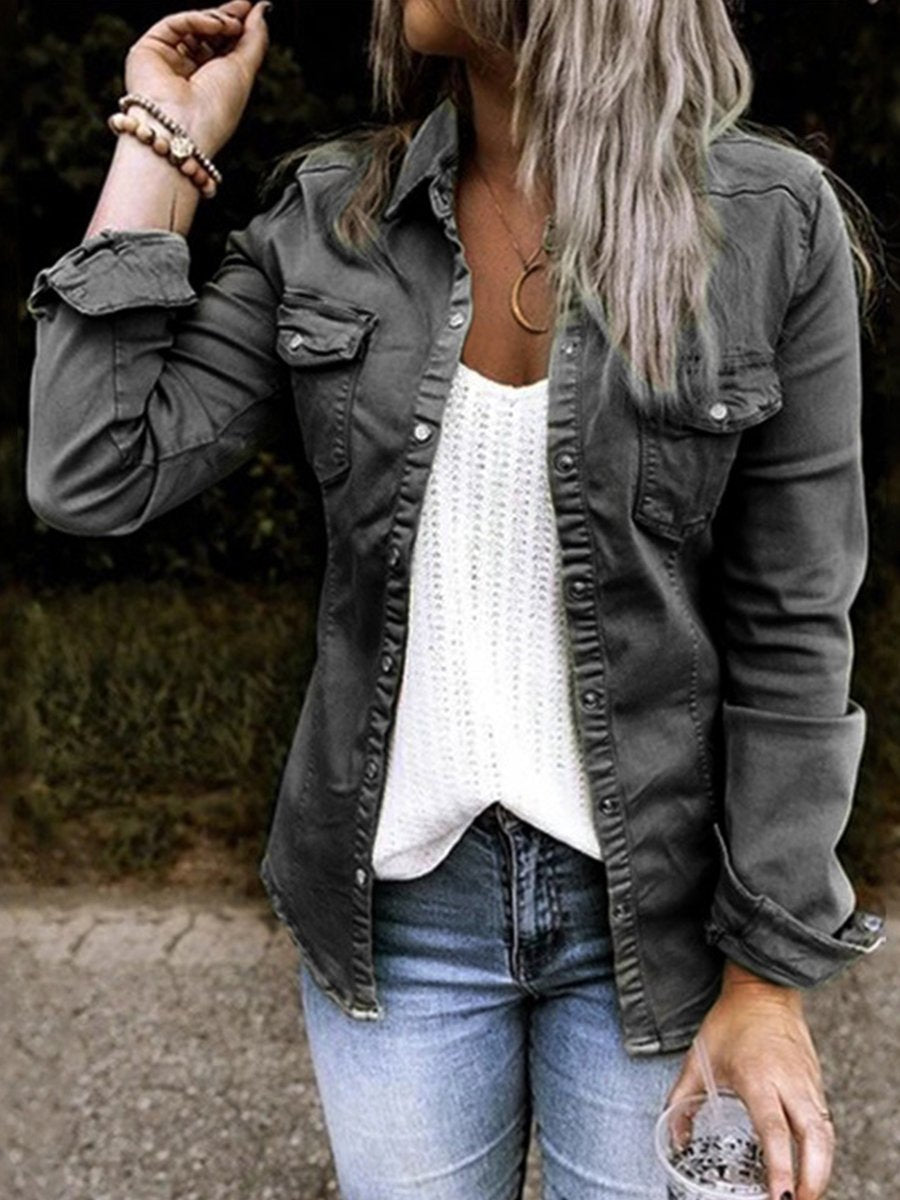 Vintage Denim Jacket Trendy Women