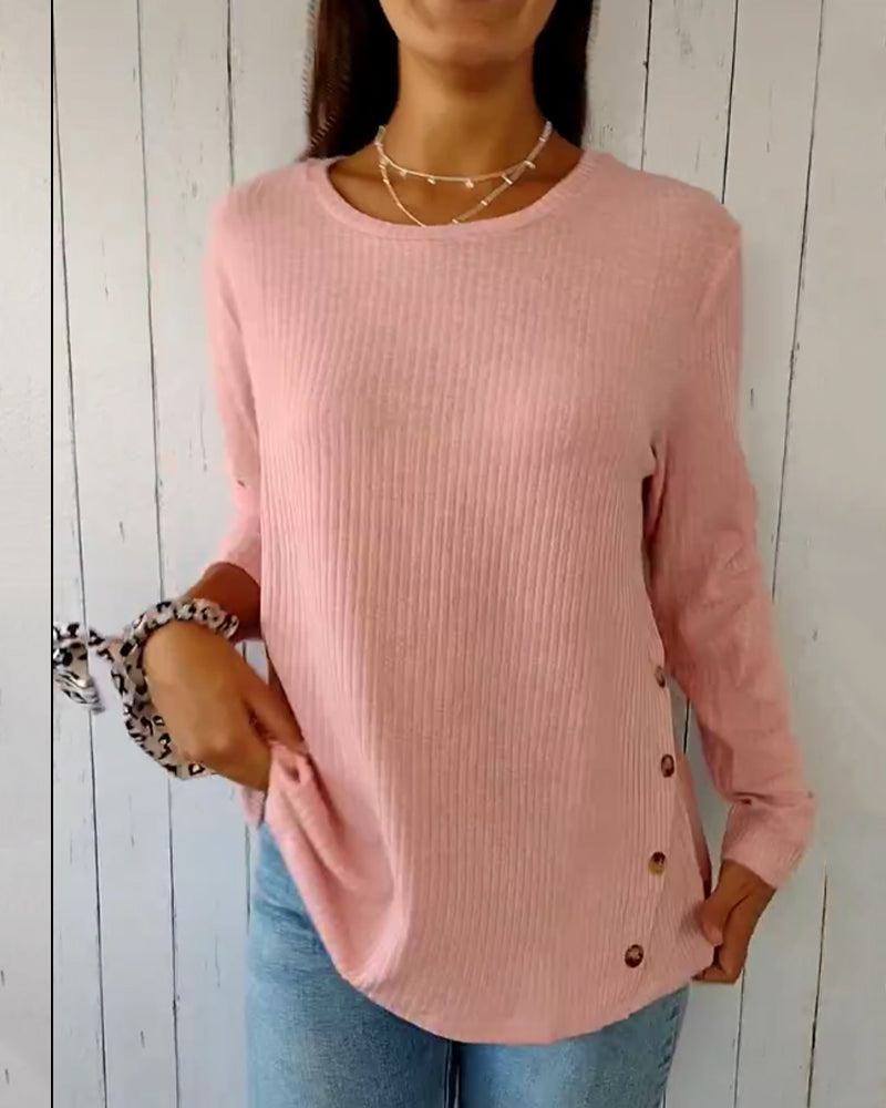 Soft Knit Round Neck Top for Women