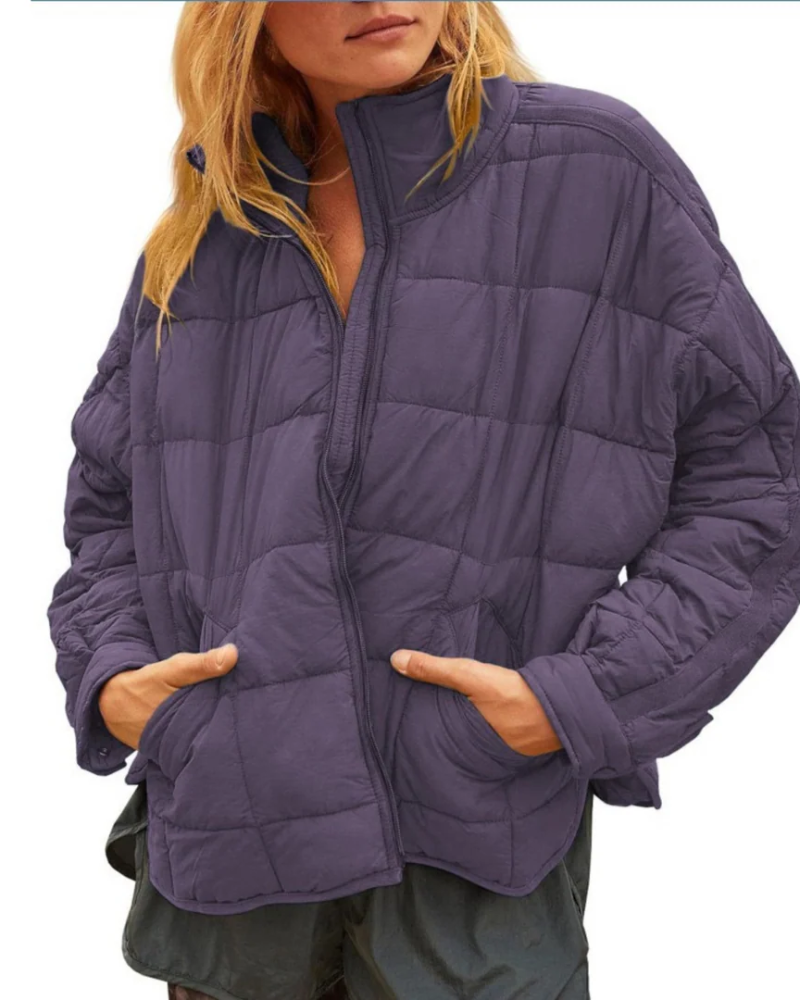 Lightweight Puffer Jacket Compact Zipper Women