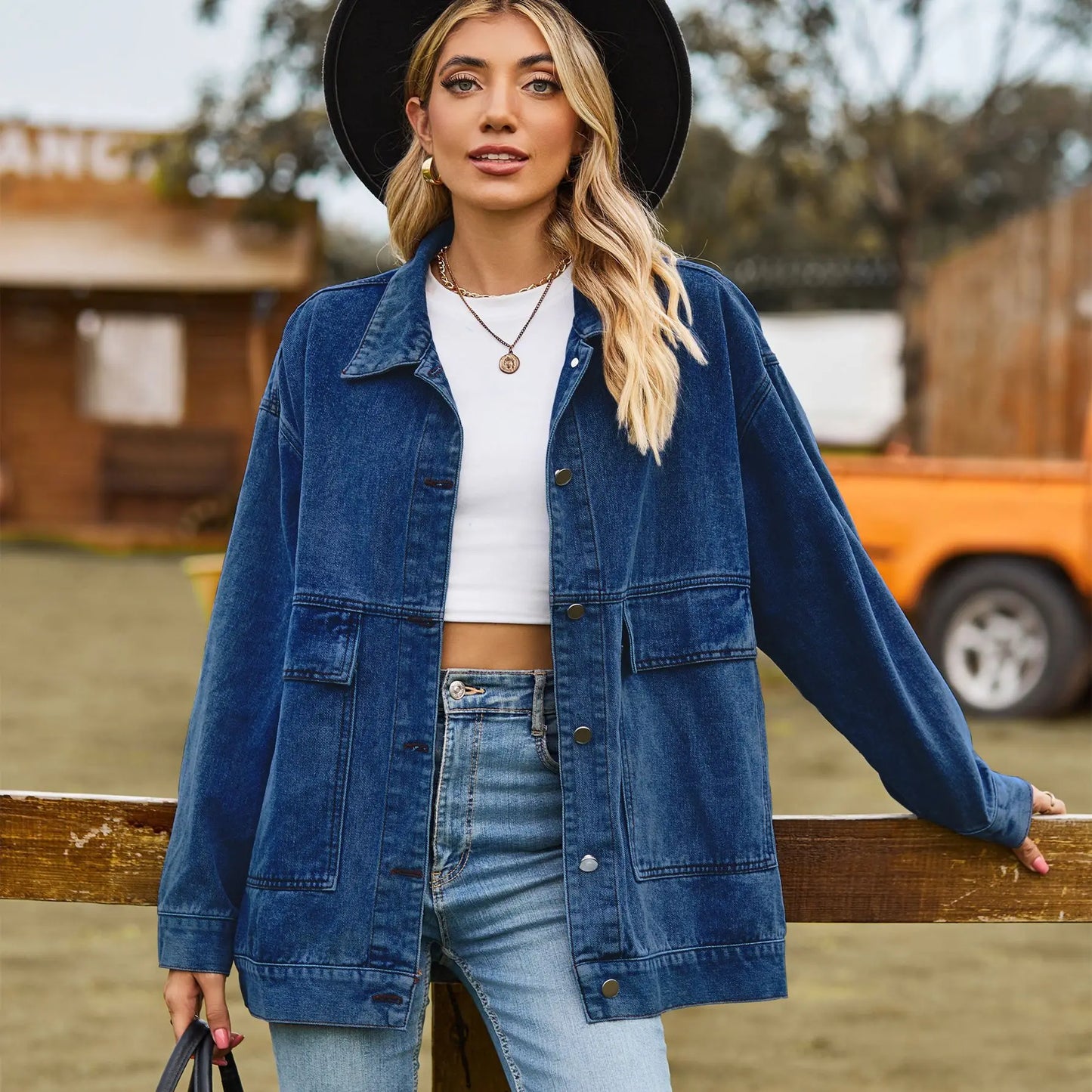 Women's Oversized Denim Jacket Comfortable