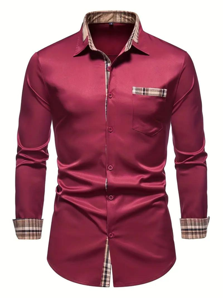 Men's Modern Lapel Long-Sleeved Shirt