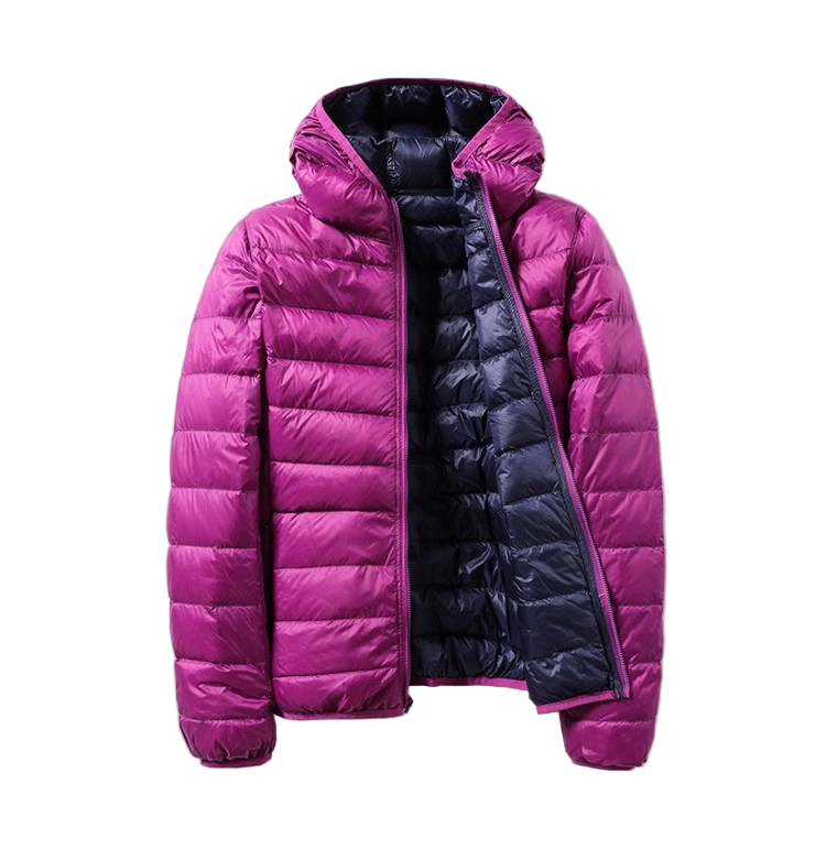 Thin Women's Winter Jacket Hooded Puffer Coat