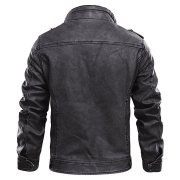 Kurze Lederjacke Schwarz Elegant - IdealeKleiden
