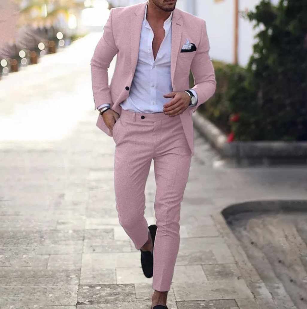 Men's Suit Two-Piece Custom Made Blazer Trousers